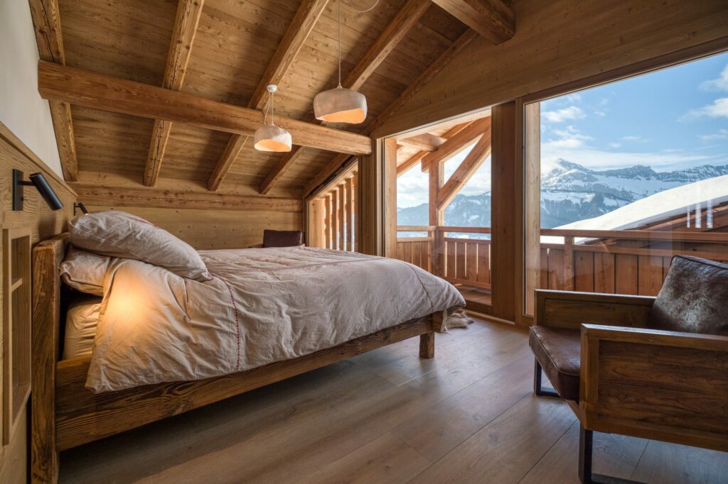 Intérieur chambre chalet