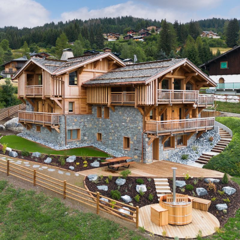Chalet bois et pierre
